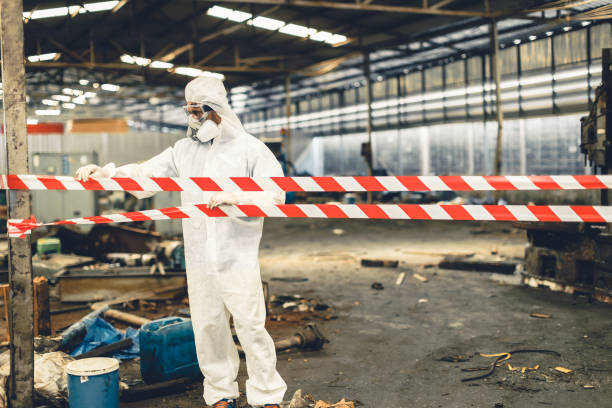 Professional Hoarding Cleanup technician working in Hubbardston, MI
